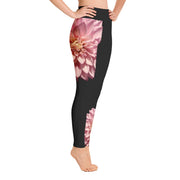 Pink Dahlia Yoga Leggings